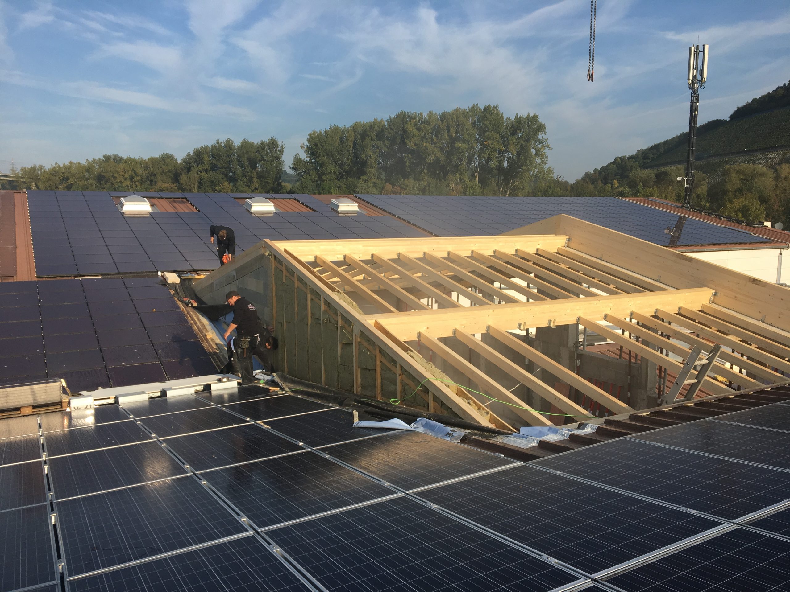 Büroerweiterung eines Gewerbebetriebes im Obergeschoss